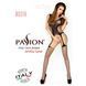 Бодистокинг Passion BS019 black, комбинезон, имитация чулок и пояса, Черный