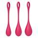 Набір йоні намистин Satisfyer Yoni Power 1 Red, діаметр 2-2,5-3см, вага 22-46-74гр