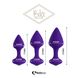 Набір силіконових анальних пробок FeelzToys - Bibi Butt Plug Set 3 pcs Purple