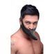 Страпон на голову Face Fuck Strap On Mouth Gag із чорного латексу
