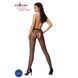 Эротические колготки-бодистокинг Passion S019 black, имитация трусиков ажурных с доступом, в сеточку, Черный