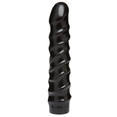 Ділдо Doc Johnson CodeBlack - 8 Inch Raging Vac-U-Lock із стимулюючим рельєфом, діаметр 3,8 см, Черный