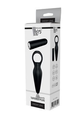 Анальная пробка с вибрацией Dream Toys CHEEKY LOVE TAPERED PLUG BLACK