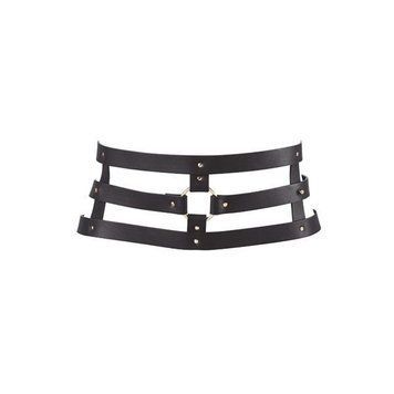 Портупея-пояс Bijoux Indiscrets MAZE - Wide Belt and Restraints Black, экокожа, Черный