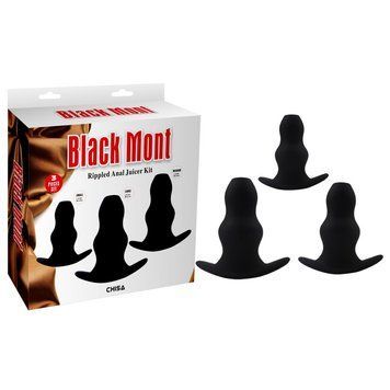 Набор&nbsp;анальных&nbsp;тонелей Chisa Rippled&nbsp;Anal&nbsp;Juicer&nbsp;Kit&nbsp;Black&nbsp;Mont