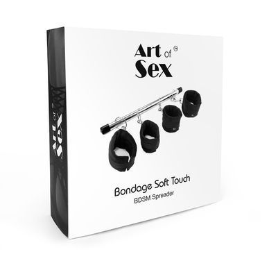 Колодка-распорка для рук и ног Art of Sex - Bondage Soft Touch BDSM Spreader , цвет черный