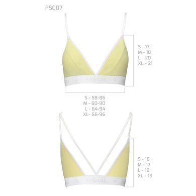 Спортивный топ с двойными бретелями Passion PS007 TOP yellow, size XL