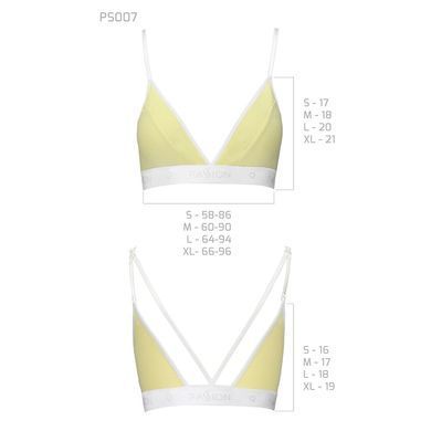 Спортивный топ с двойными бретелями Passion PS007 TOP yellow, size L