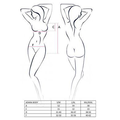 Боди монокини ADARA BODY red XXL/XXXL - Passion, Красный