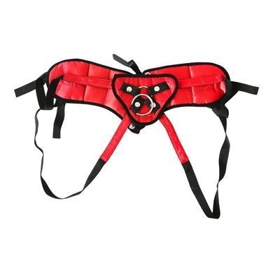 Трусы для страпона Sportsheets - SizePlus Red Lace Satin Corsette, с корсетной утяжкой, ульракомфорт, Красный