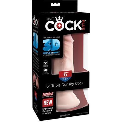 Фалоімітатор реалістичний на присосці Pipedream King Cock, бежевий
