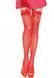 Leg Avenue Fishnet Thigh Highs With Bow OS Red