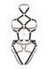 Leg Avenue Heart ring harness teddy Black S