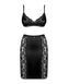 Комплект Obsessive Blanita (бюстгальтер та спідниця) Black L\LX