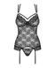 Комплект корсет з трусиками Obsessive 860-COR-1 чорний, S/M