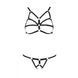 Комплект белья из стреп ARMANDA SET black S/M - Passion Exclusive