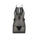 Сорочка прозрачная приталенная ERZA CHEMISE black S/M - Passion, трусики