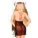 Мини-платье с кружевным лифом и стрингами Penthouse - Bedtime Story Black S/M, Черный