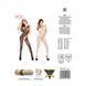 Бодістокінг Passion BS020 black, комбінезон, фантазійний візерунок, Черный