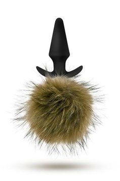 Анальна пробка з помпоном POM PLUGS BROWN