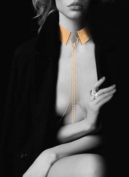 Цепочка ошейник Bijoux Indiscrets MAGNIFIQUE Collar - Gold, украшение для тела