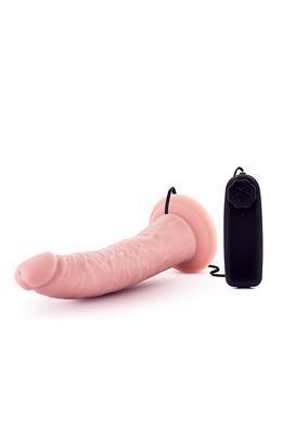 Вібратор Dr. Skin 7 Inch Realistic Vibrating Dildo with Suction Cup Vanilla