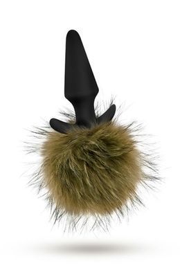 Анальна пробка з помпоном POM PLUGS BROWN