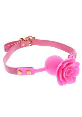 Кляп силіконовий Трояндочка Taboom Malibu Rose Ball Gag, рожевий