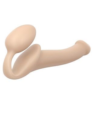 Безремневой страпон Strap-On-Me Flesh M, полностью регулируемый, диаметр 3,3см, Телесный