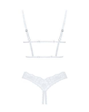 Еротичний комплект Obsessive Heavenlly 2-pcs cupless set XL/2XL, відкриті груди, з доступом