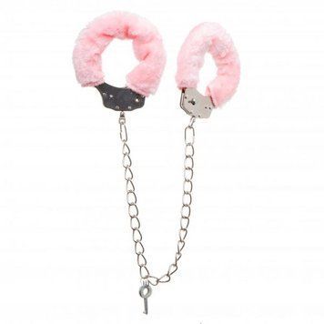 Поножі металеві з хутром DS Fetish Metal, Pink
