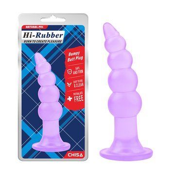 Анальна пробка ялинка Hi-Rubber Purple Chisa