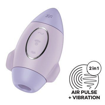 Вакуумний стимулятор з вібрацією Satisfyer Mission Control Violet, 2 незалежні мотори