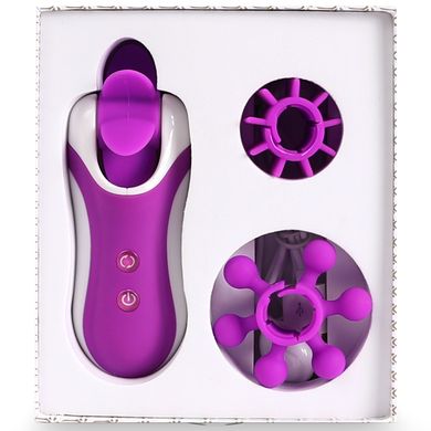 Стимулятор з імітацією оральних ласк FeelzToys - Clitella Oral Clitoral Stimulator Purple