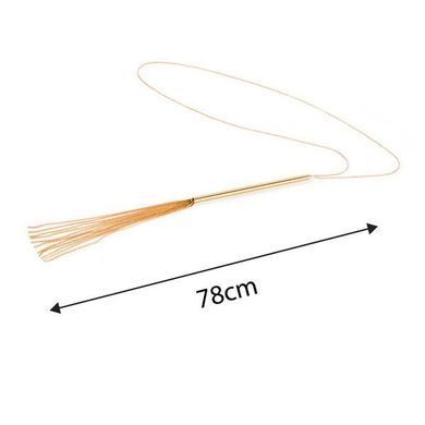 Ланцюжок-батіг на шию Bijoux Indiscrets MAGNIFIQUE Necklace Whip - Gold, прикраса для тіла, Золотистый