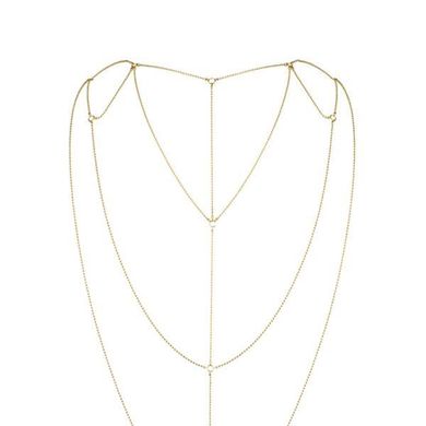 Цепочка для спины Bijoux Indiscrets Magnifique Back and Cleavage Chain - Gold, украшение для тела, Золотистый