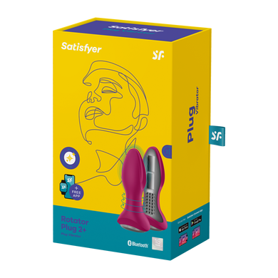 Пробка Satisfyer вібро Rotator Plug 2+ fuchsia