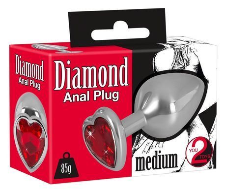 Анальна пробка з каменем You2Toys Diamond Anal Plug розмір М