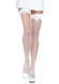 Leg Avenue Fishnet Thigh Highs With Bow OS White