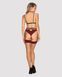 411010 Комплект мереживний з поясом для панчох Obsessive Sugestina 3-pcs set L/XL