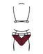 411010 Комплект мереживний з поясом для панчох Obsessive Sugestina 3-pcs set L/XL
