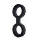 Наручники з силікону Doc Johnson The Cuffs Small - Black, добре тягнуться, для рук і для ніг, Черный