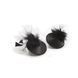 Пестіс - стикини Bijoux Indiscrets Burlesque pasties FEATHER, з пір'ям, Черный
