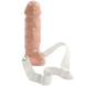 Фалопротез Doc Johnson Strappy Penis-Hard On Cock 7 inch, зовн. діам. 4,7 см, внутр. діам. 3,9 см, Телесный