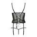 (SALE) Корсет з пажами PERDITA CORSET black XXL/XXXL - Passion Exclusive стрепи, трусики, укорочений