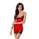 Сорочка приталена з чашечками BRIDA CHEMISE red XXL/XXXL - Passion Exclusive, трусики, Червоний