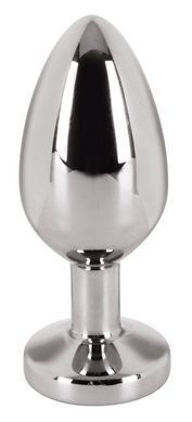 Анальна пробка з каменем You2Toys Jewel Buttplug, срібляста, Small