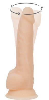 Фаллоимитатор с вибрацией и ротацией Naked ADDICTION James 8&Prime; Rotating & Vibrating Dong, пульт ДУ