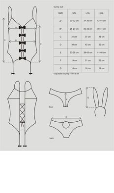 Нав'язливий зайчик костюм 4 шт. Костюм рожевий S/M