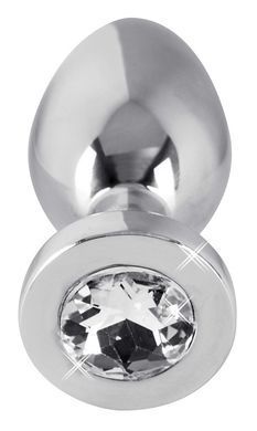 Анальна пробка з каменем You2Toys Jewel Buttplug, срібляста, Small
